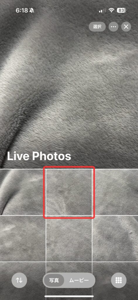 iPhone16のLive Photos設定画面8