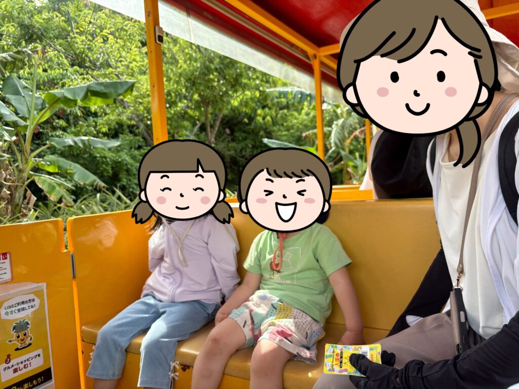 パイナップルトレイン車内