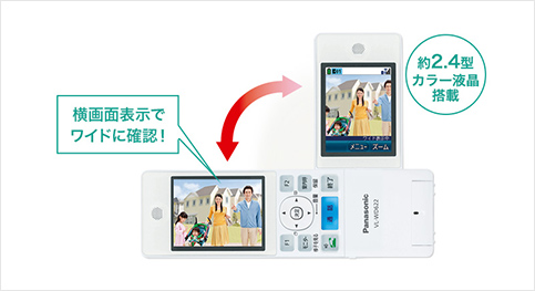 パナソニックドアホンのワイヤレス子機モニターを横向きで使用するVL-WD622